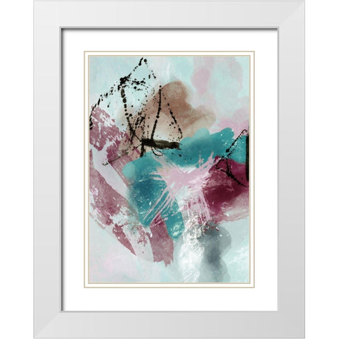 The Fuse 1 White Modern Wood Framed Art Print with Double Matting by Alvarez, Cynthia
