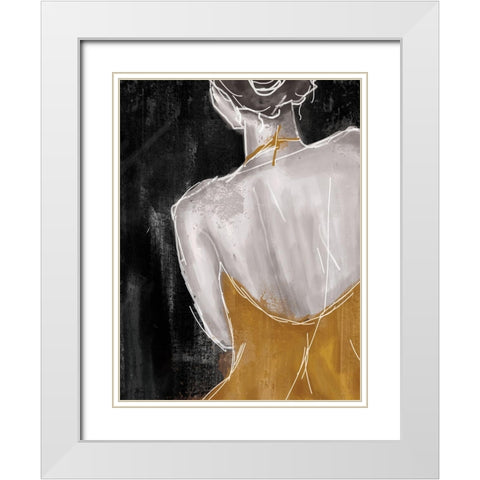 Gold on The Town 2 White Modern Wood Framed Art Print with Double Matting by Alvarez, Cynthia
