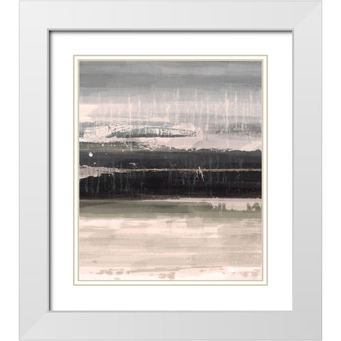 Neutral Radiantness B White Modern Wood Framed Art Print with Double Matting by Alvarez, Cynthia