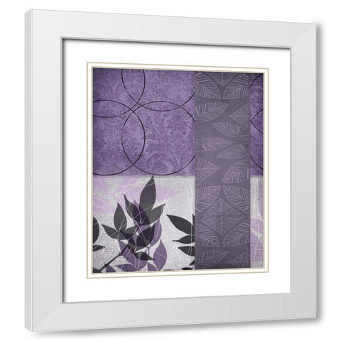 Vibrant Purple Leaf 1 White Modern Wood Framed Art Print with Double Matting by Dyer, Beverly