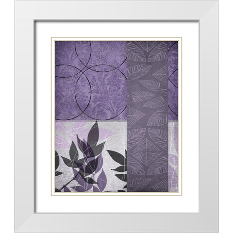 Vibrant Purple Leaf 1 White Modern Wood Framed Art Print with Double Matting by Dyer, Beverly