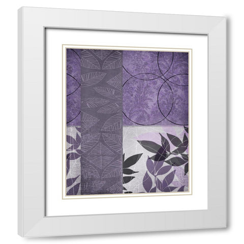 Vibrant Purple Leaf 2 White Modern Wood Framed Art Print with Double Matting by Dyer, Beverly
