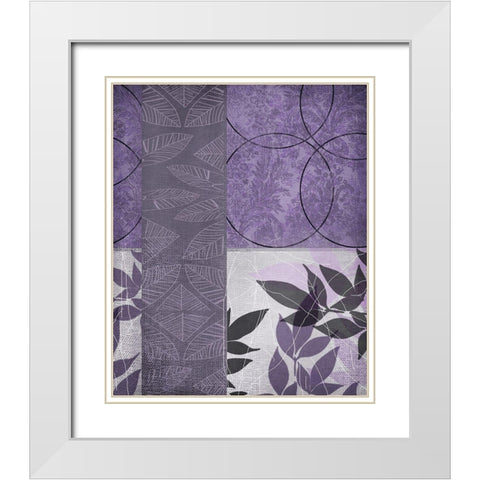 Vibrant Purple Leaf 2 White Modern Wood Framed Art Print with Double Matting by Dyer, Beverly