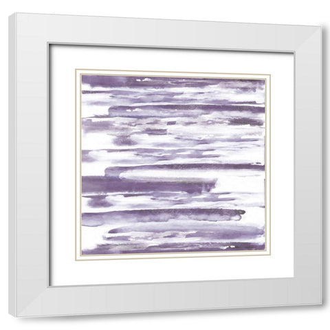Purple Haze 1 White Modern Wood Framed Art Print with Double Matting by Alvarez, Cynthia