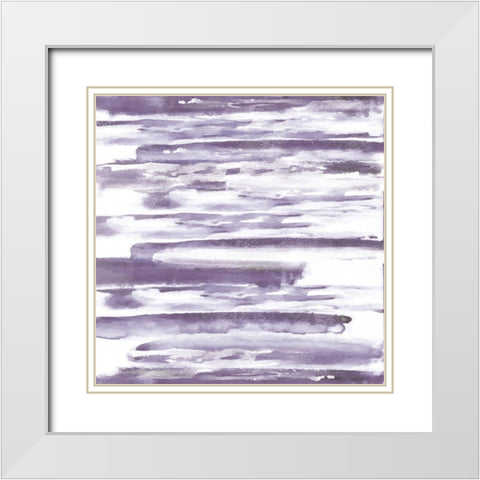 Purple Haze 1 White Modern Wood Framed Art Print with Double Matting by Alvarez, Cynthia