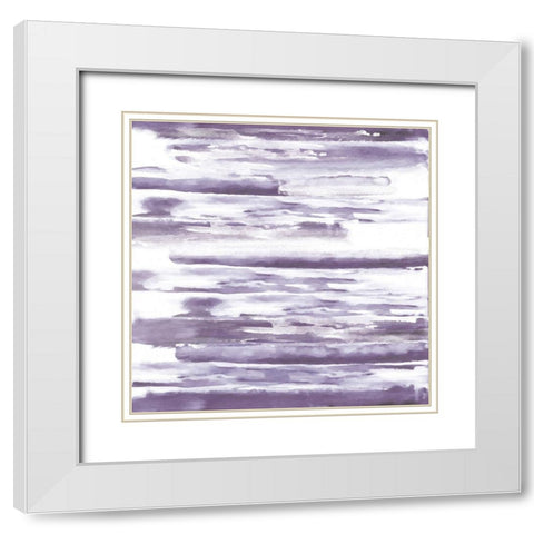 Purple Haze 2 White Modern Wood Framed Art Print with Double Matting by Alvarez, Cynthia