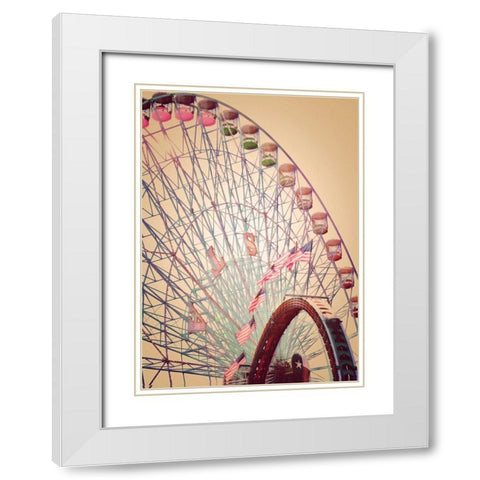 Wheel White Modern Wood Framed Art Print with Double Matting by Davis Ashley