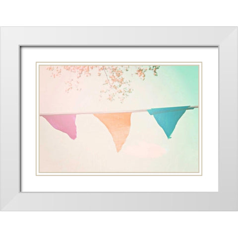 Vintage bunting hot. White Modern Wood Framed Art Print with Double Matting by Davis Ashley