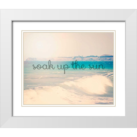 Soak up the sun White Modern Wood Framed Art Print with Double Matting by Davis Ashley