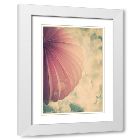 Paper Fan 2 White Modern Wood Framed Art Print with Double Matting by Davis Ashley