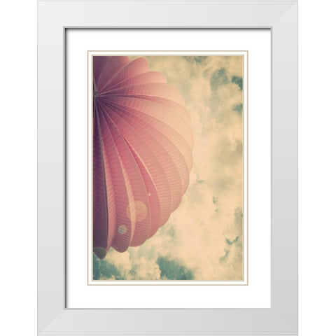 Paper Fan 2 White Modern Wood Framed Art Print with Double Matting by Davis Ashley
