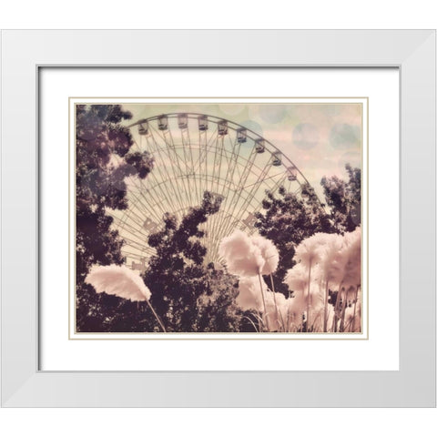 Feathery ferris White Modern Wood Framed Art Print with Double Matting by Davis Ashley