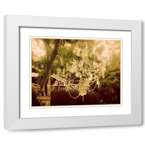 Dreamy chandelier 1 White Modern Wood Framed Art Print with Double Matting by Davis Ashley