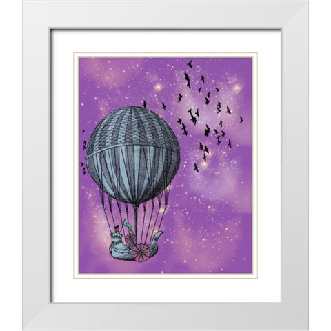 Dream Balloon White Modern Wood Framed Art Print with Double Matting by Davis Ashley