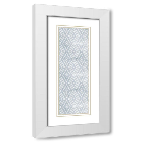 Diamond Pattern White Modern Wood Framed Art Print with Double Matting by Brown, Denise