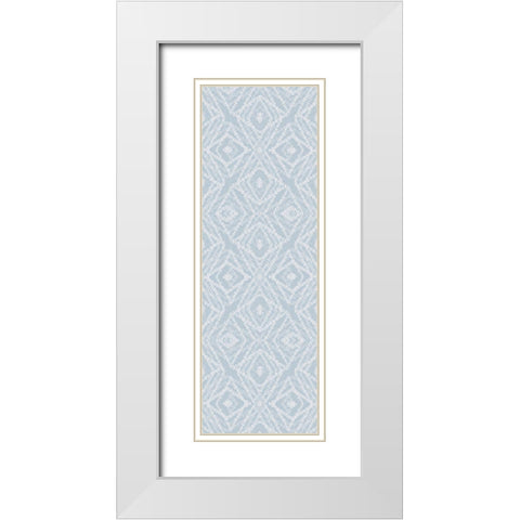 Neutral Diamonds White Modern Wood Framed Art Print with Double Matting by Brown, Denise