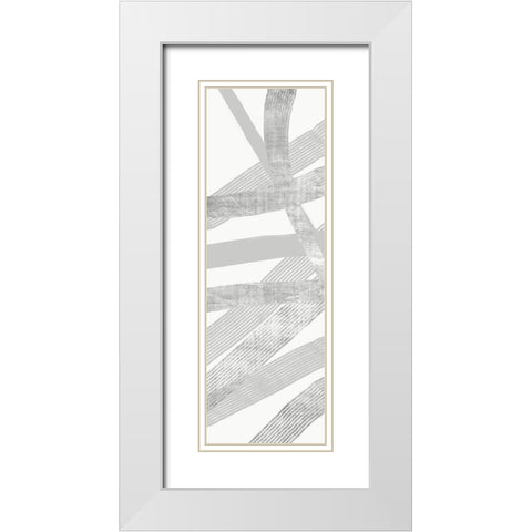 Opposites Attract 1 White Modern Wood Framed Art Print with Double Matting by Brown, Denise
