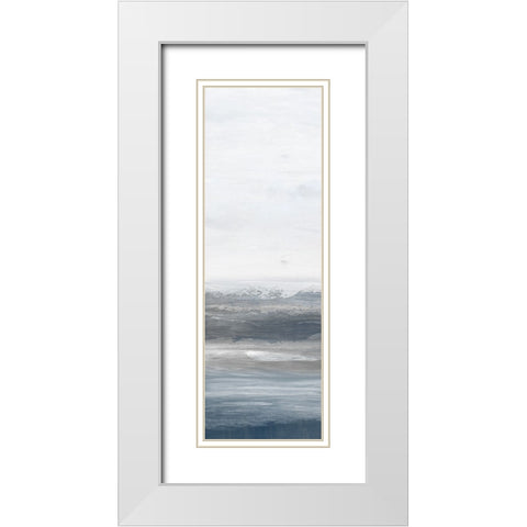 Rain V2 White Modern Wood Framed Art Print with Double Matting by Brown, Denise