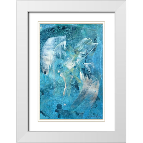 Mood 1 White Modern Wood Framed Art Print with Double Matting by Brown, Denise