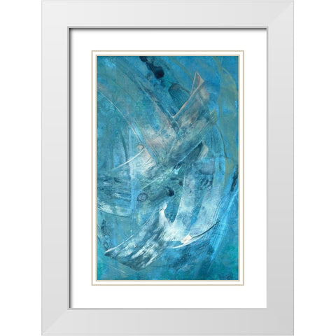 Mood 2 White Modern Wood Framed Art Print with Double Matting by Brown, Denise