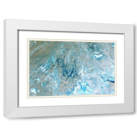 Sea Floor White Modern Wood Framed Art Print with Double Matting by Brown, Denise