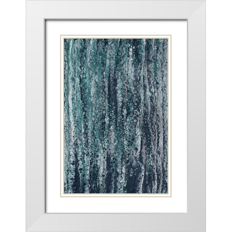 Rain White Modern Wood Framed Art Print with Double Matting by Brown, Denise