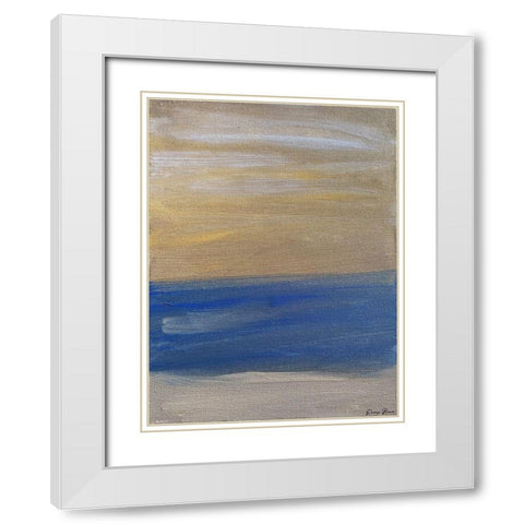 Lineation 1 White Modern Wood Framed Art Print with Double Matting by Brown, Denise