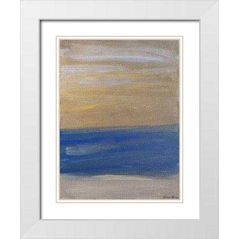 Lineation 1 White Modern Wood Framed Art Print with Double Matting by Brown, Denise