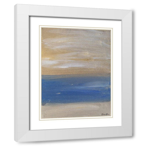 Lineation 2 White Modern Wood Framed Art Print with Double Matting by Brown, Denise