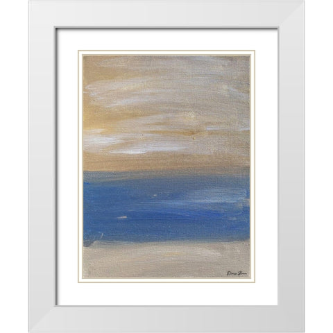 Lineation 2 White Modern Wood Framed Art Print with Double Matting by Brown, Denise