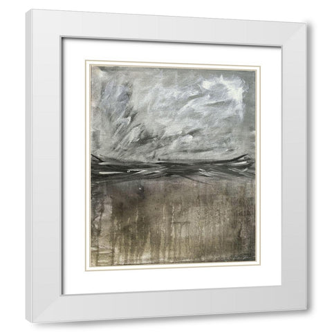 Inclination 1 White Modern Wood Framed Art Print with Double Matting by Brown, Denise