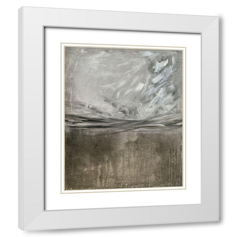 Inclination 2 White Modern Wood Framed Art Print with Double Matting by Brown, Denise