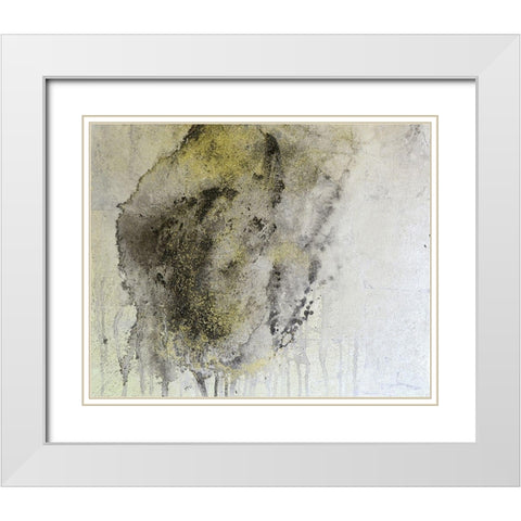 Falling 2 White Modern Wood Framed Art Print with Double Matting by Brown, Denise