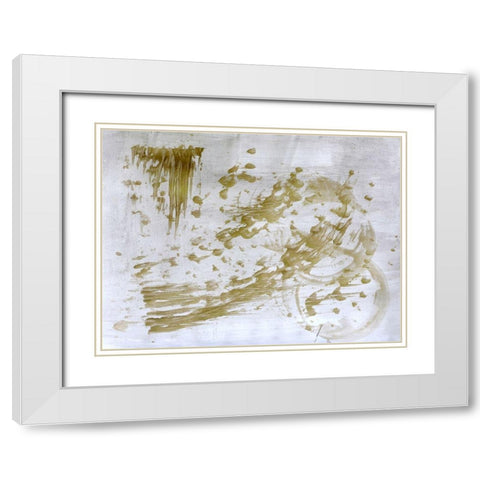 Rings and Strokes 2 White Modern Wood Framed Art Print with Double Matting by Brown, Denise