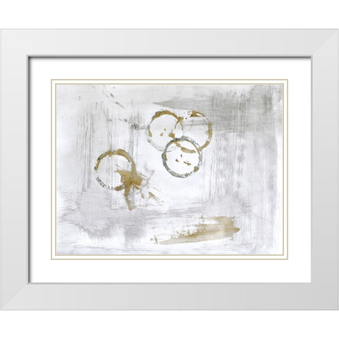 Simple Strokes 2 White Modern Wood Framed Art Print with Double Matting by Brown, Denise