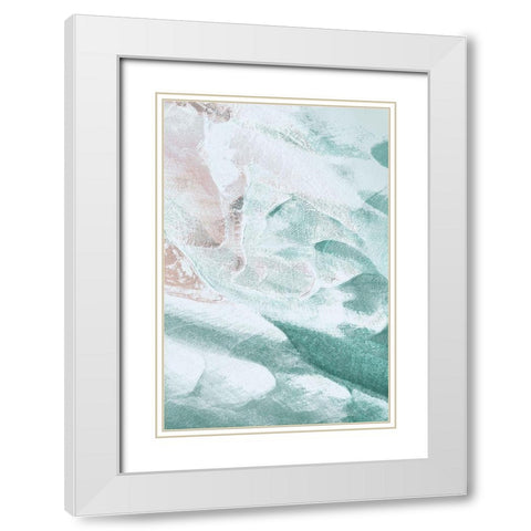 Pastel Flow White Modern Wood Framed Art Print with Double Matting by Brown, Denise