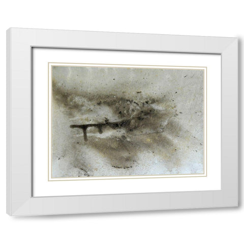 Stigma White Modern Wood Framed Art Print with Double Matting by Brown, Denise