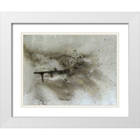 Stigma White Modern Wood Framed Art Print with Double Matting by Brown, Denise