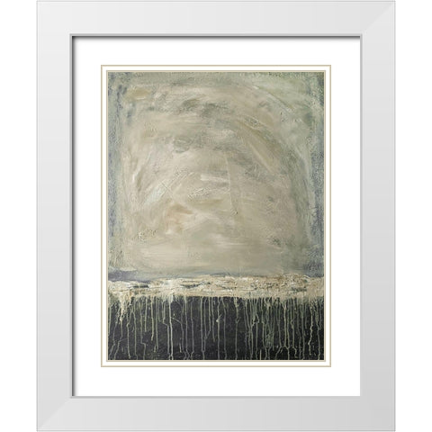Runny Landscape 1 White Modern Wood Framed Art Print with Double Matting by Brown, Denise