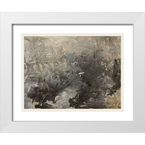 Distorted Reception 1 White Modern Wood Framed Art Print with Double Matting by Brown, Denise