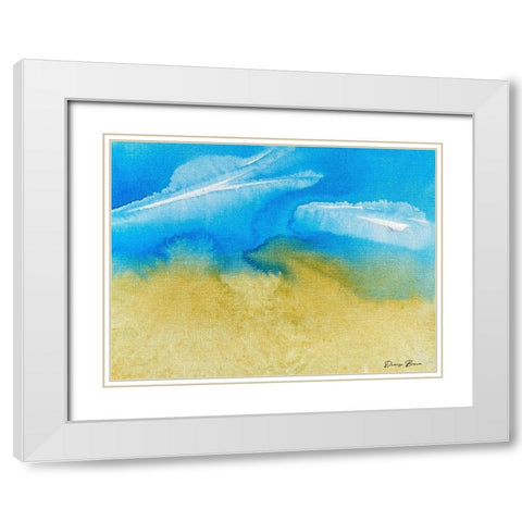 Coastal Motion 1 White Modern Wood Framed Art Print with Double Matting by Brown, Denise