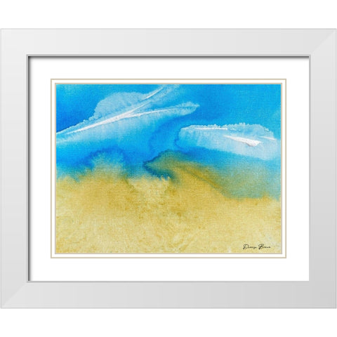 Coastal Motion 1 White Modern Wood Framed Art Print with Double Matting by Brown, Denise