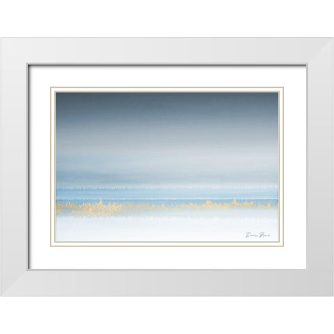Tranquil Horizon White Modern Wood Framed Art Print with Double Matting by Brown, Denise