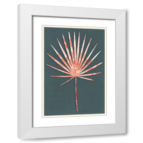 Watercolor Palm 1 White Modern Wood Framed Art Print with Double Matting by Brown, Denise