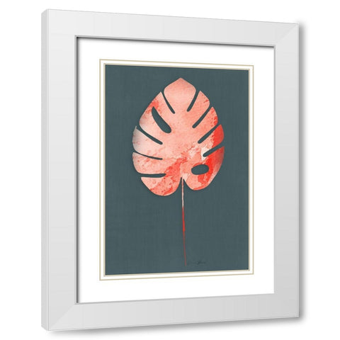 Watercolor Palm 4 White Modern Wood Framed Art Print with Double Matting by Brown, Denise