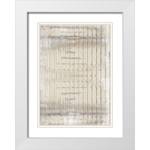 Abstraction White Modern Wood Framed Art Print with Double Matting by Brown, Denise