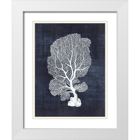 Sea Fan 1 White Modern Wood Framed Art Print with Double Matting by Brown, Denise