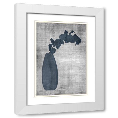 Azure 1 v2 White Modern Wood Framed Art Print with Double Matting by Brown, Denise