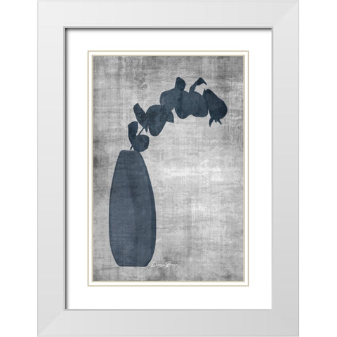 Azure 1 v2 White Modern Wood Framed Art Print with Double Matting by Brown, Denise