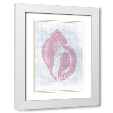 Beautiful Shells 2 White Modern Wood Framed Art Print with Double Matting by Brown, Denise